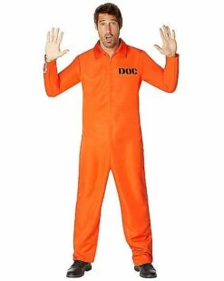 Adult Department Of Corrections Prisoner One Piece Costume