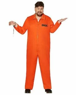Adult Department Of Corrections Prisoner One Piece Costume -Spook & Style Shop 00580803 e