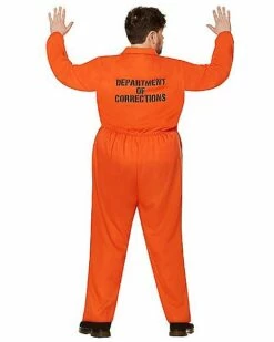 Adult Department Of Corrections Prisoner One Piece Costume -Spook & Style Shop 00580803 f
