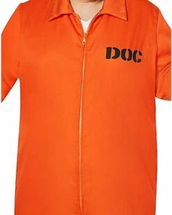 Adult Department Of Corrections Prisoner One Piece Costume -Spook & Style Shop 00580803 h