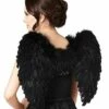 Black Faux Feather Wings