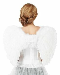 White Faux Feather Wings