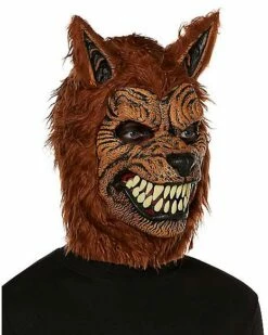 Animotion Brown Werewolf Full Mask -Spook & Style Shop 01107168 c