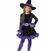 Kids Purple Shredded Witch Costume