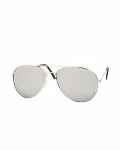 Silver Aviator Sunglasses
