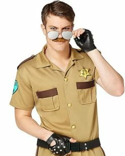Adult Sergeant Short Pants Cop Costume -Spook & Style Shop 01248533 c
