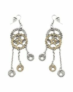 Steampunk Gear Dangle Earrings