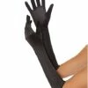 '20s Black Satin Gloves
