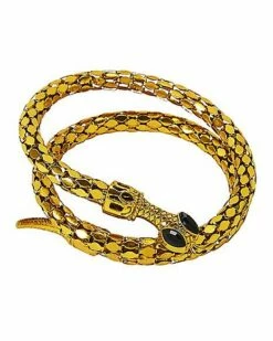 Goldtone Roman Snake Cuff -Spook & Style Shop 01267277 b