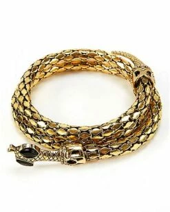Goldtone Roman Snake Cuff -Spook & Style Shop 01267277 c
