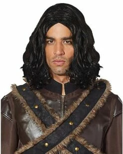 Black Medieval Wig