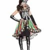 Kids Rainbow Sugar Skull Costume