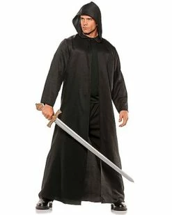 Adult Black Hooded Cloak