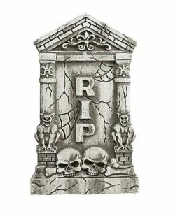 2 Ft Skull And Gargoyle Tombstone