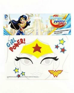 Wonder Woman Face Tattoo - DC Super Hero Girls