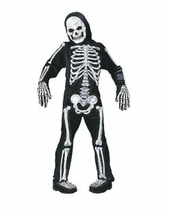 Kids Glow In The Dark Skelebones One Piece Costume