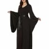 Adult Black Hooded Dress