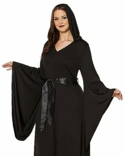 Adult Black Hooded Dress -Spook & Style Shop 01346998 d
