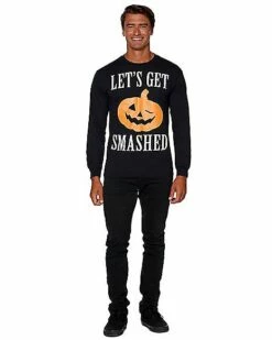 Let's Get Smashed Long Sleeve T Shirt -Spook & Style Shop 01353580 d
