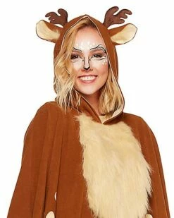 Adult Faux Fur Deer Poncho -Spook & Style Shop 01358878 d