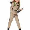 Kids Ghostbusters Girls One Piece Costume With Proton Pack - Ghostbust