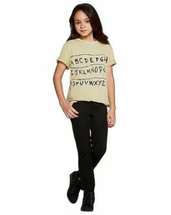 Kids Stranger Things Alphabet Wall T Shirt - Stranger Things -Spook & Style Shop 01381797 f