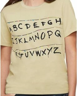 Adult Alphabet Wall T Shirt - Stranger Things -Spook & Style Shop 01381979 c