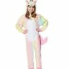 Kids Rainbow Unicorn One-Piece Costume