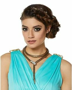 Golden Roman Snake Necklace -Spook & Style Shop 01388537 a