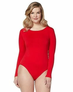 Long Sleeve Red Bodysuit -Spook & Style Shop 01394188 a