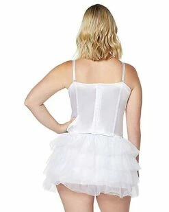 Front Lace-Up Corset - White -Spook & Style Shop 01394600 b