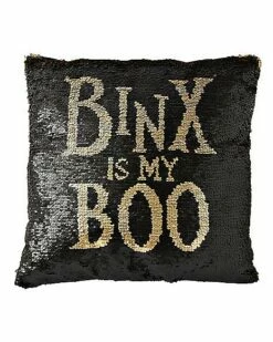 Reversible Sequined Binx Pillow - Hocus Pocus