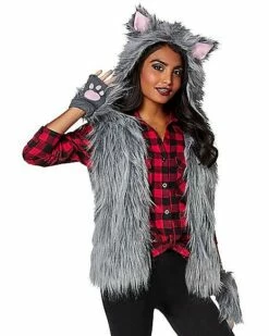 Adult Faux Fur Wolf Vest