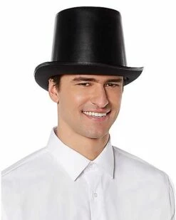 Vampire Faux Leather Top Hat -Spook & Style Shop 01404029 d