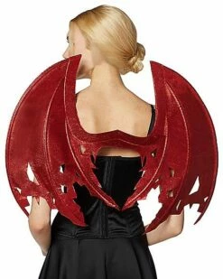 Red Glitter Devil Wings