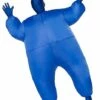 Kids Blue Light Up Inflatable Super Skin Suit Costume