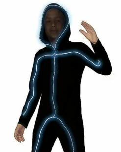 Kids Light Up EL Wire Stick Figure Costume -Spook & Style Shop 01414978 c