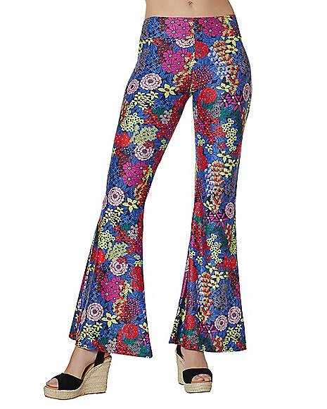 Adult Flower Bell Bottom Pants 1 Adult Flower Bell Bottom Pants