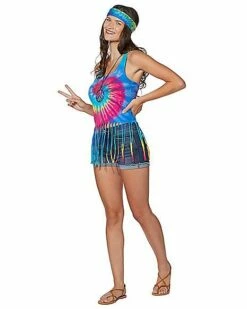 Tie Dye Fringe Tank Top -Spook & Style Shop 01425651 c