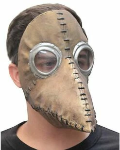 Brown Plague Doctor Half Mask -Spook & Style Shop 01429190 c