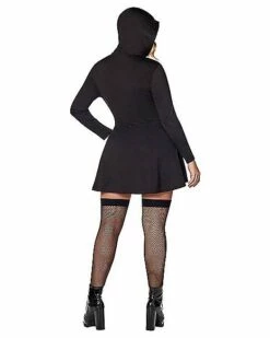 Black Hooded Dress 5 Black Hooded Dress -Spook & Style Shop 01431592 d