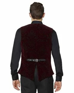 Velvet Victorian Vampire Vest -Spook & Style Shop 01437722 b