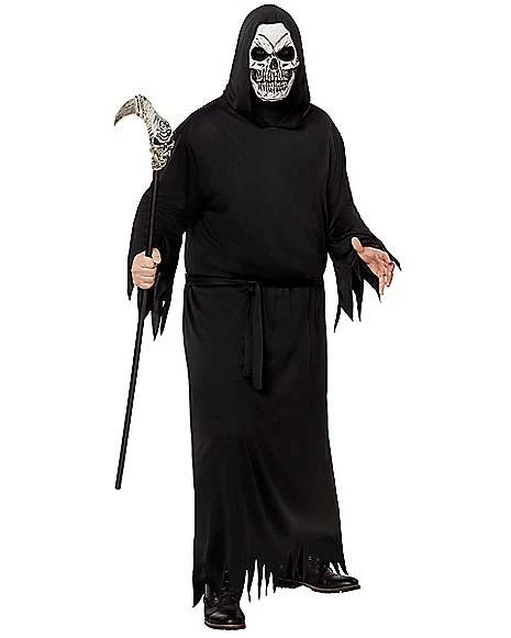 Adult Grim Reaper Plus Size Robe 1 Adult Grim Reaper Plus Size Robe