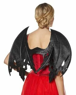 Black Glitter Devil Wings
