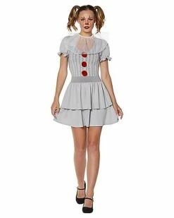 Adult Pennywise Dress Costume - It: Chapter Two -Spook & Style Shop 01442730 c