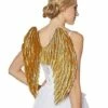 Goldtone Feather-Effect Angel Wings