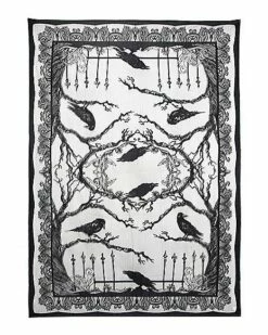 Dark Forest Raven Tablecloth
