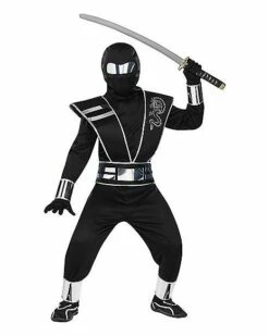 Kids Silver Mirror Ninja Costume
