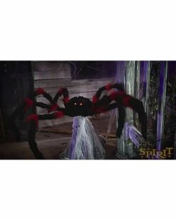 21 Inch LED Red And Black Jumping Spider Animatronic -Spook & Style Shop 01463447 AVS