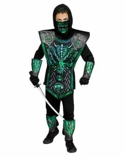 Kids Green Dragon Ninja Costume - Deluxe